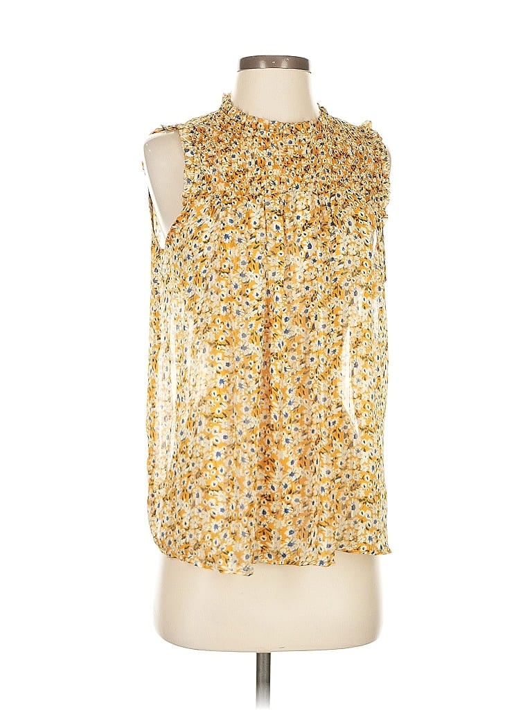 Pre-owned Rachel Rachel Roy Sleeveless Blouse In Gold