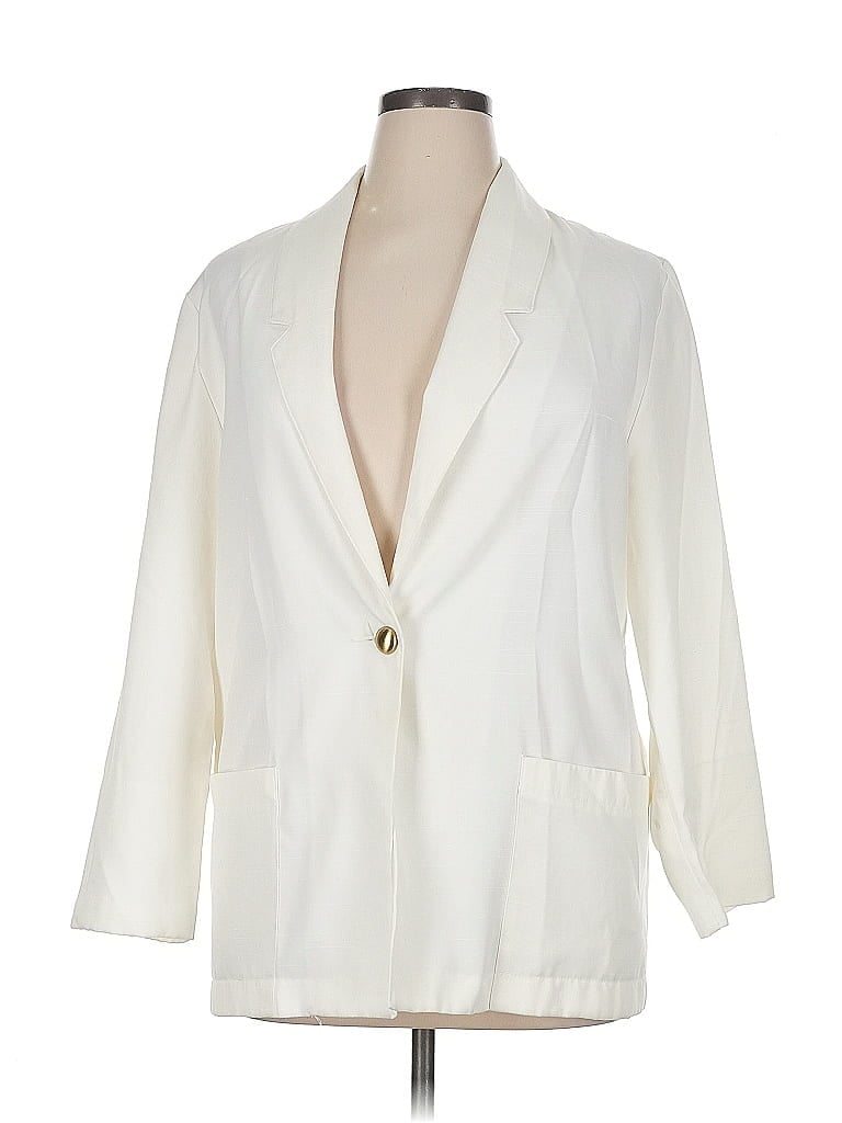 Pre-owned Sag Harbor Blazer Jacket In White