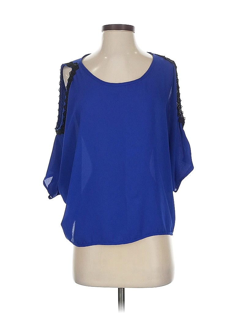 Pre-owned Miami Short Sleeve Blouse In Blue