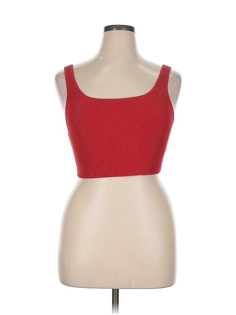 Pre-owned Babaton Tube Top Red Strapless Neckline Tops