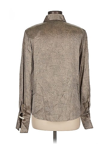Linda Allard Ellen Tracy Long Sleeve Silk Top (view 2)