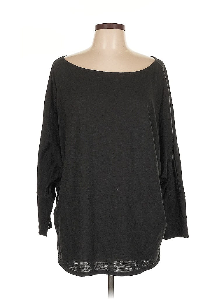 Pre-owned Boston Proper 3/4 Sleeve T-shirt In Black