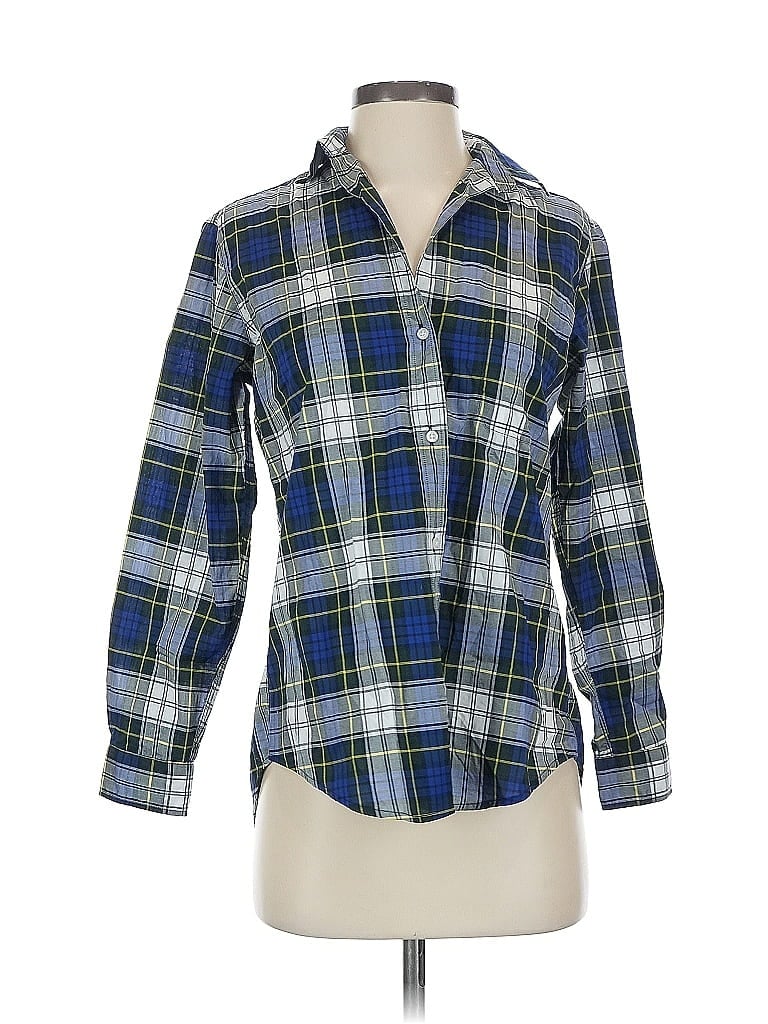 Pre-owned Grayson Long Sleeve Button Down Shirt In Blue