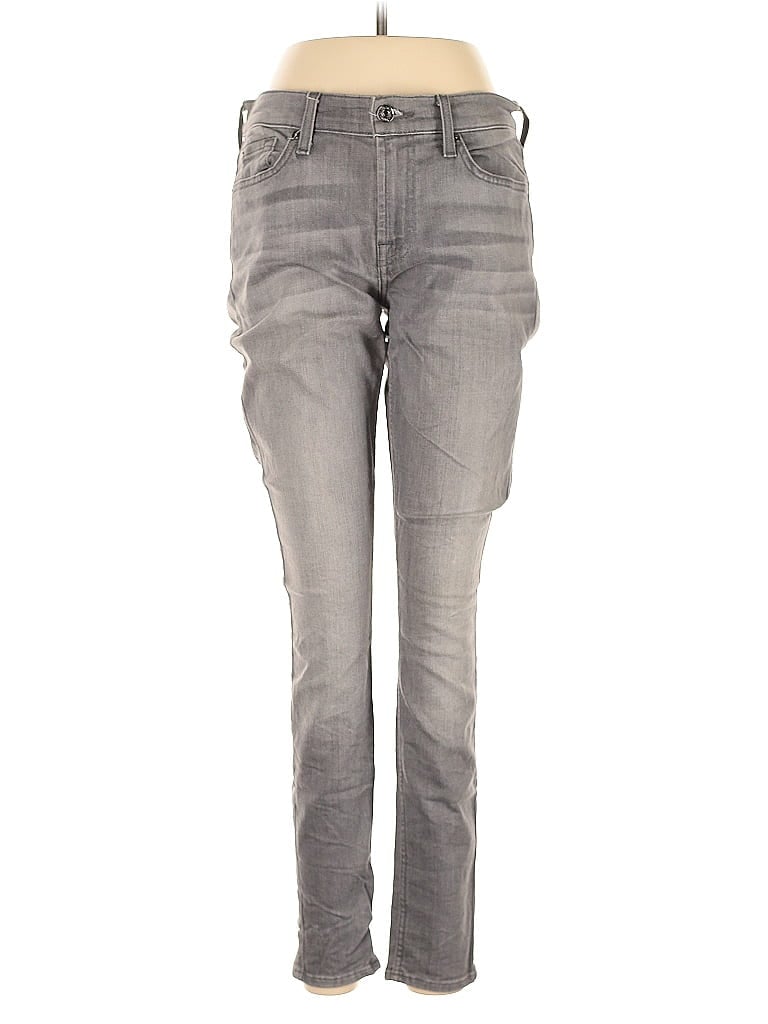 Pre-owned 7 For All Mankind Jeans In Gray