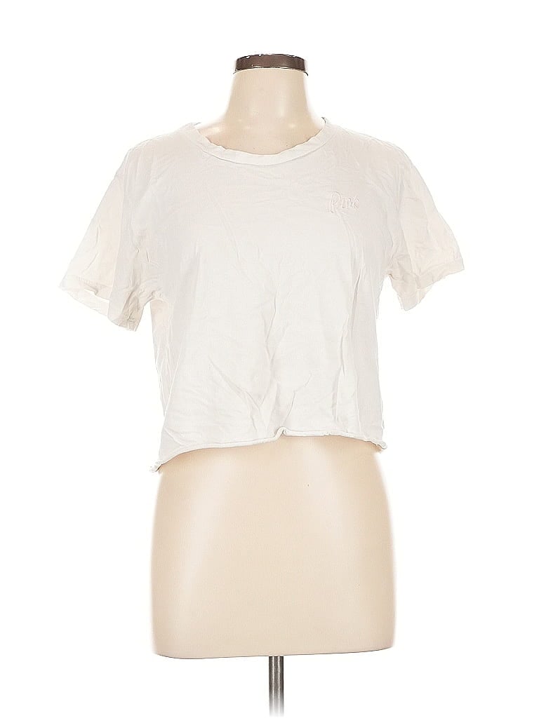 Pre-owned Victoria's Secret Pink Short Sleeve T-shirt In White