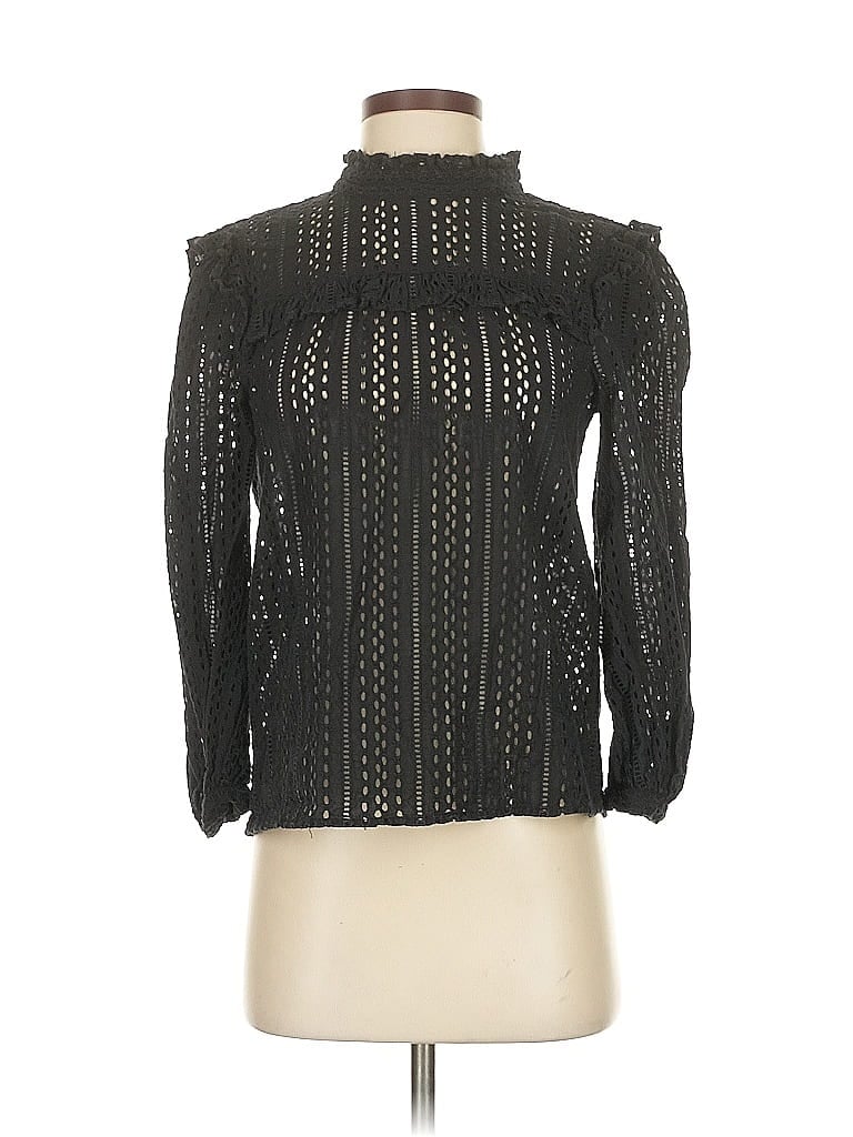 MADEWELL Pre-owned Long Sleeve Blouse In Black