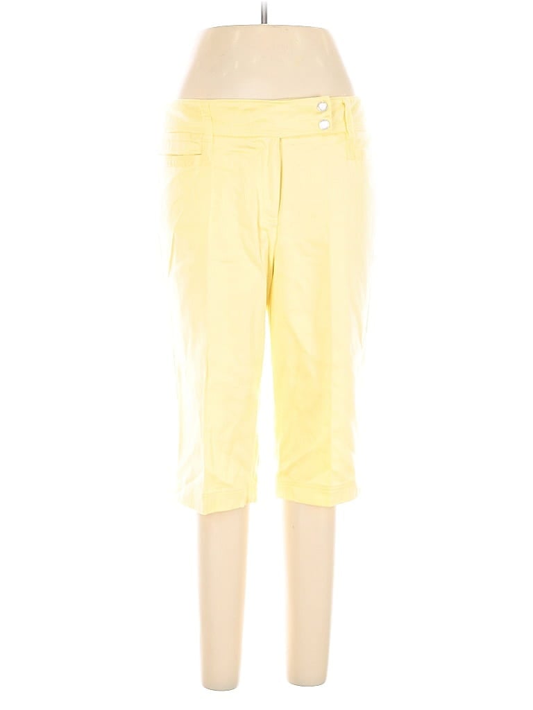 Pre-owned Larry Levine Casual Pants In Yellow
