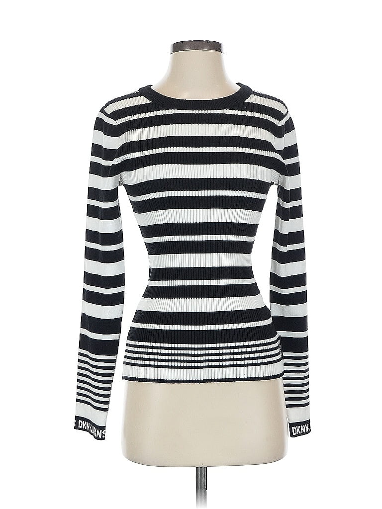 Pre-owned Dkny Jeans Pullover Sweater In White