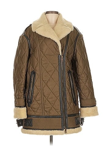 Burberry Brit Shearling Collar Quilted Nylon Coat (view 1)