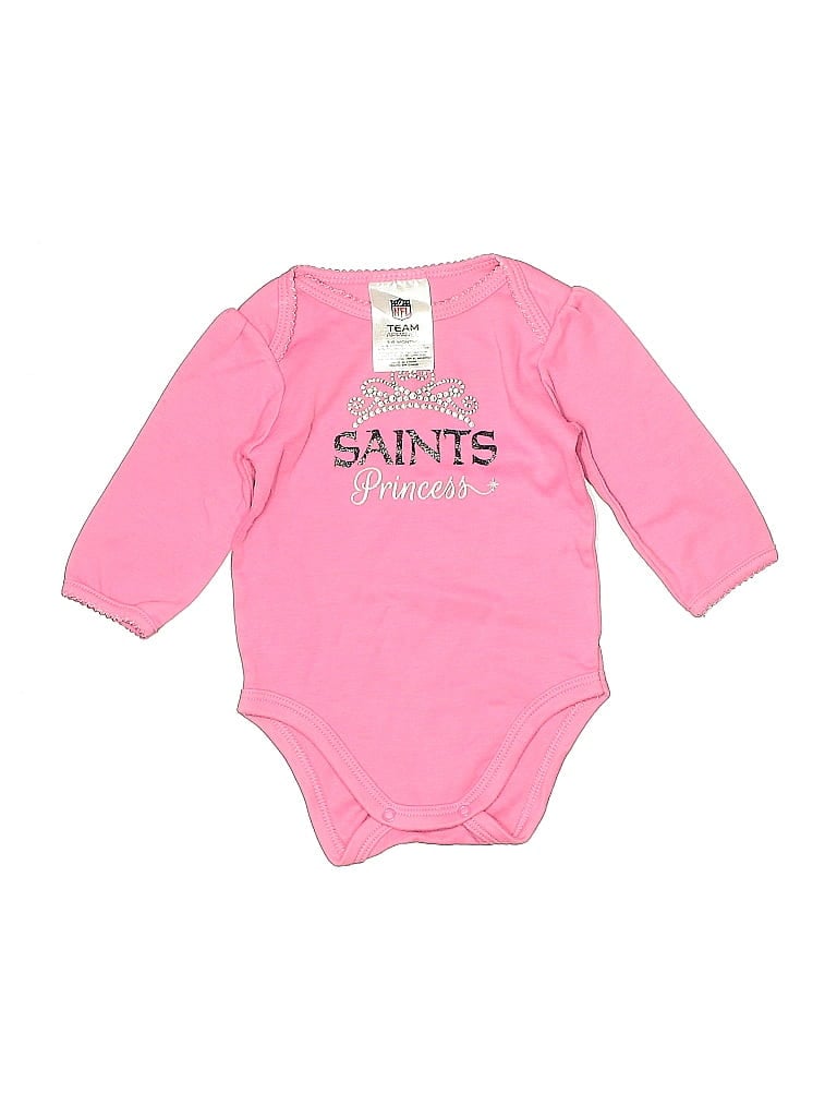 Click to view more detailed imagery on our partner's website Pre-owned Nfl Babies' Long Sleeve Onesie In Pink