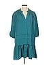 Zara 100% Polyester Teal Casual Dress Size XS - photo 1