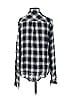 Paige 100% Rayon Plaid Blue Long Sleeve Button-Down Shirt Size S - photo 2