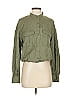 Express 100% Elastic Solid Green Long Sleeve Blouse Size S - photo 1