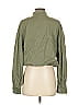 Express 100% Elastic Solid Green Long Sleeve Blouse Size S - photo 2