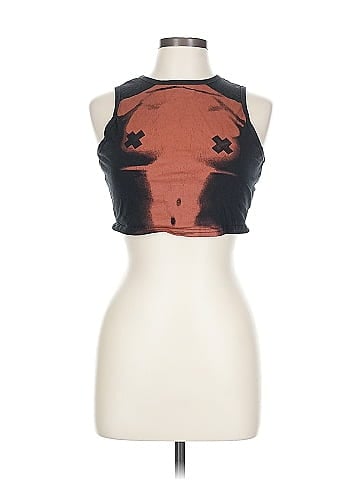 Cider 100% Cotton Brown Tank Top Size L