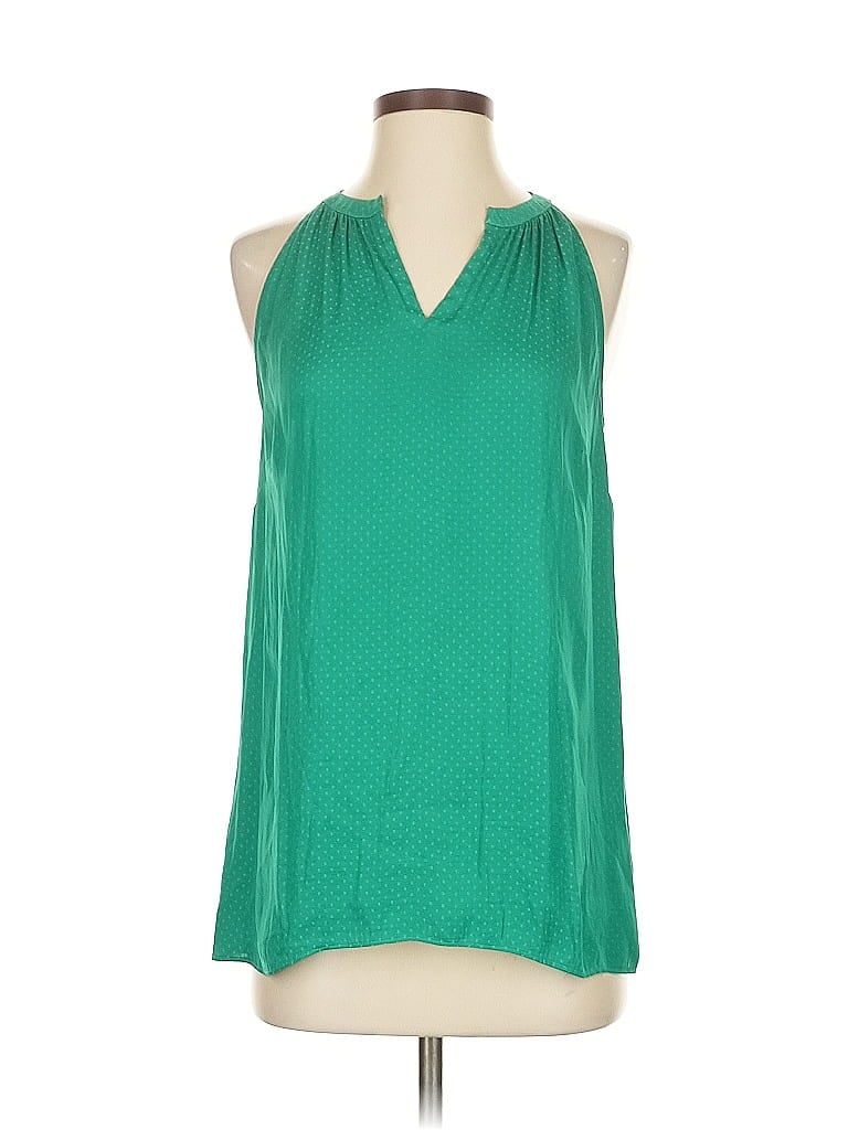Pre-owned Cabi Sleeveless Blouse In Green