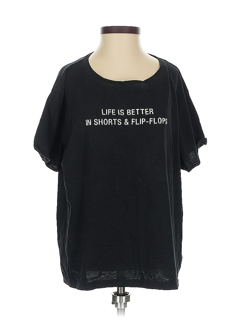 Pre-owned Mango Short Sleeve T-shirt In Black