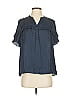 Gerard Darel 100% Polyester Blue Short Sleeve Blouse Size 4 (36) - photo 1
