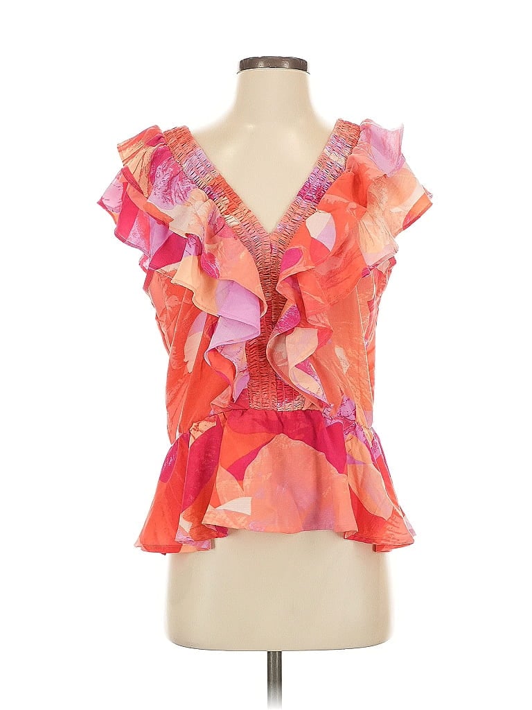 Click to view more detailed imagery on our partner's website Pre-owned Sofia Jeans By Sofia Vergara Sleeveless Blouse In Orange