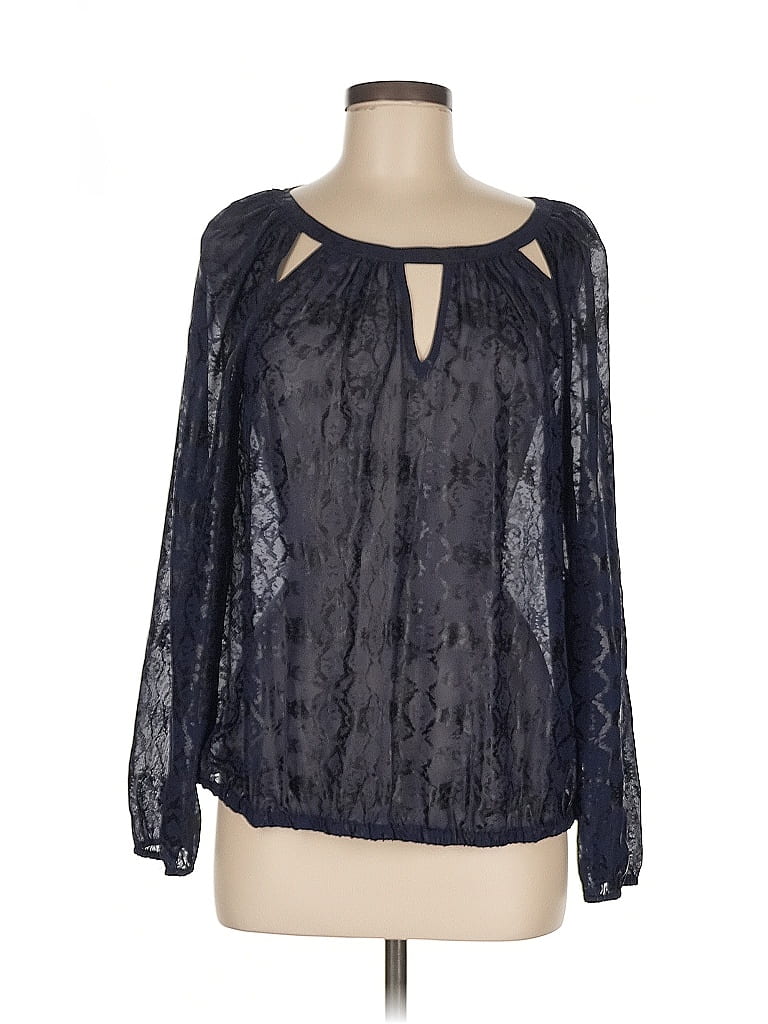 JENNIFER LOPEZ Pre-owned Long Sleeve Blouse In Black