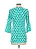 Escapada 100% Rayon Teal 3/4 Sleeve Blouse Size XS - photo 2