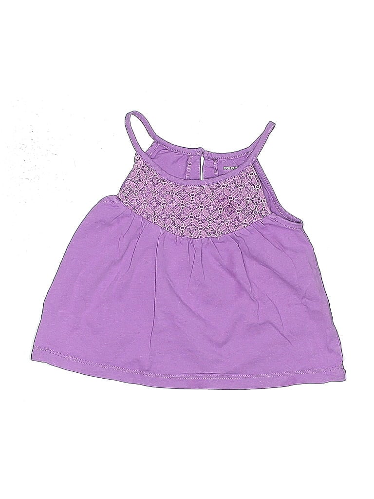 Pre-owned Carter's Kids' Tank Top Purple Halter Neckline Tops