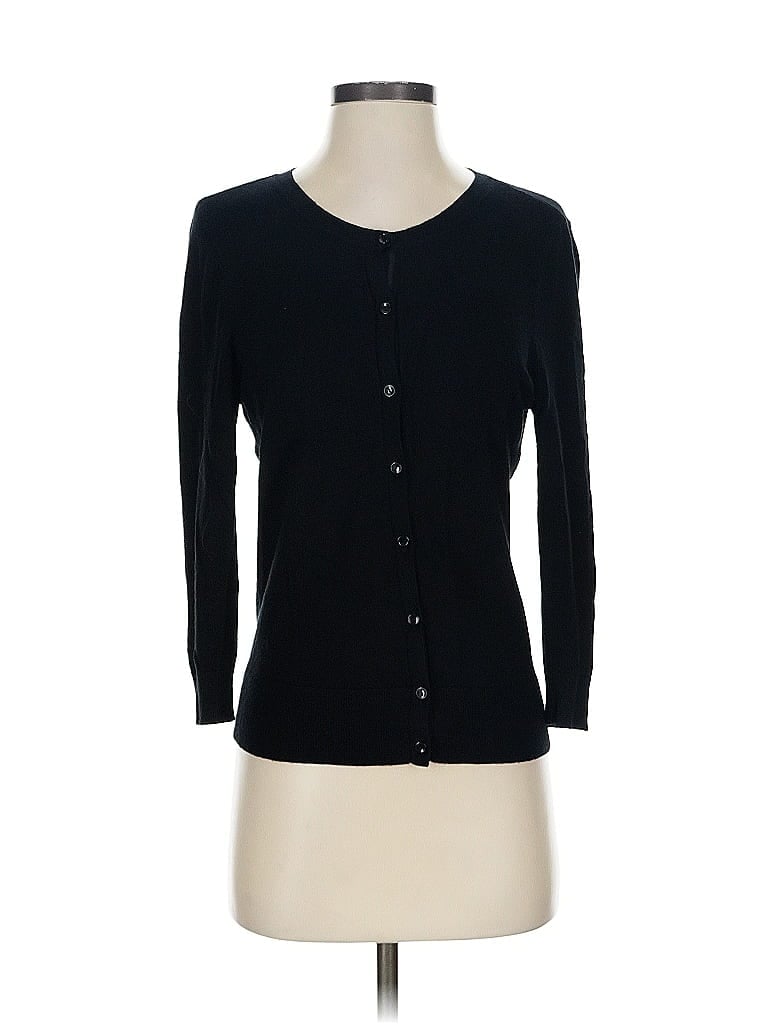 Pre-owned Halogen Cardigan Sweater In Black