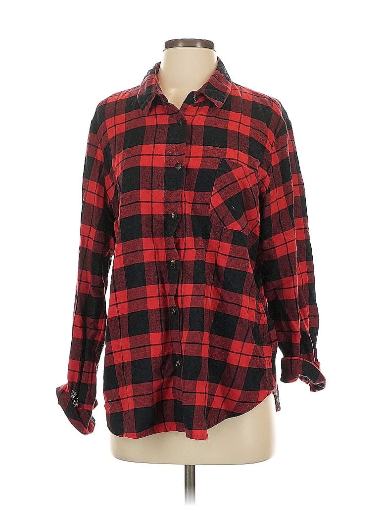 Click to view more detailed imagery on our partner's website Pre-owned 14th & Union Long Sleeve Button Down Shirt In Red