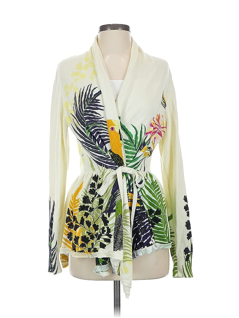 Pre-owned Moth Cardigan Sweater In White