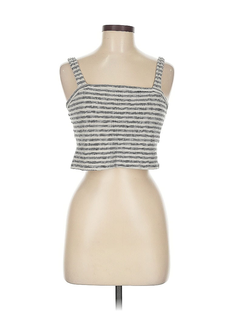 Click to view more detailed imagery on our partner's website Pre-owned American Eagle Outfitters Tank Top Gray Strapless Neckline Tops