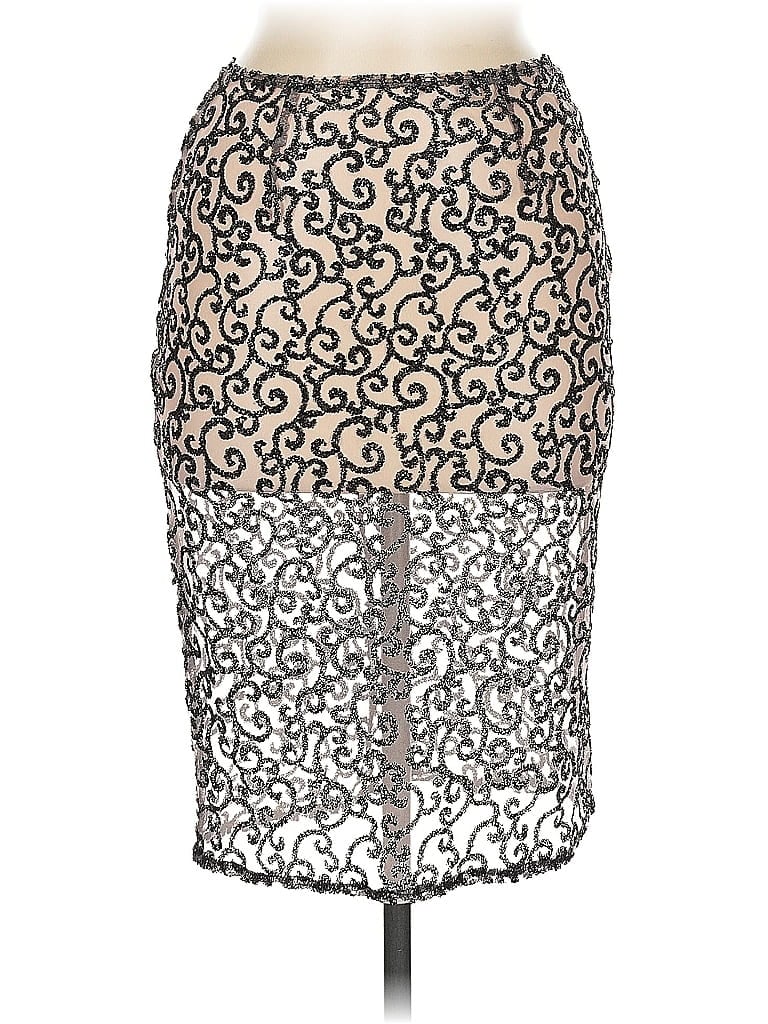 Pre-owned Unbranded Formal Skirt In Silver