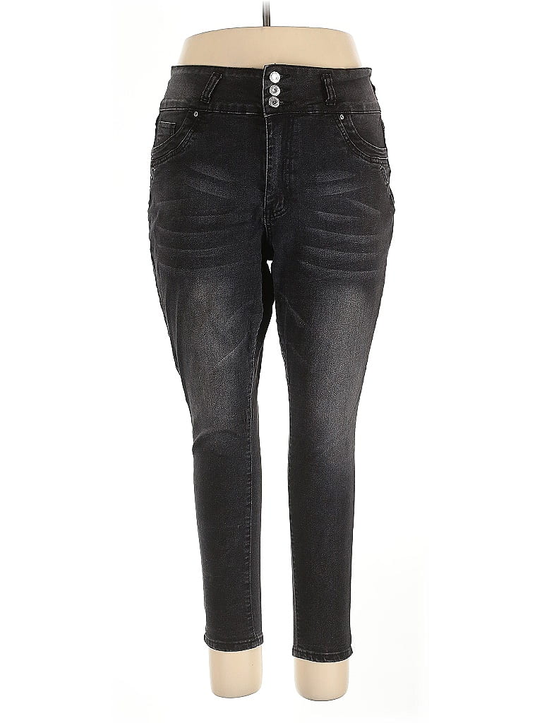 Pre-owned Shein Curve Jeans In Black