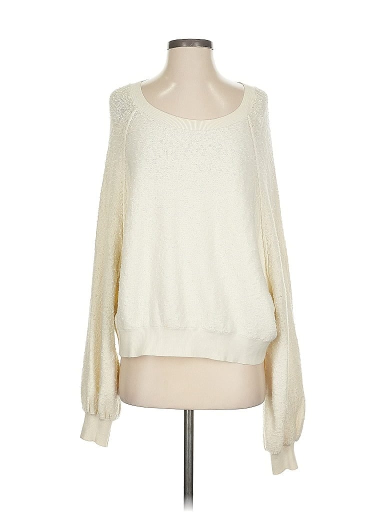 Pre-owned Free People Pullover Sweater In White