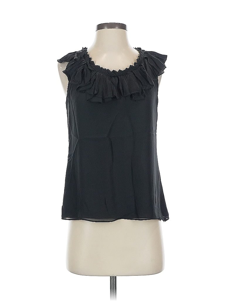 Pre-owned Ann Taylor Sleeveless Blouse In Black