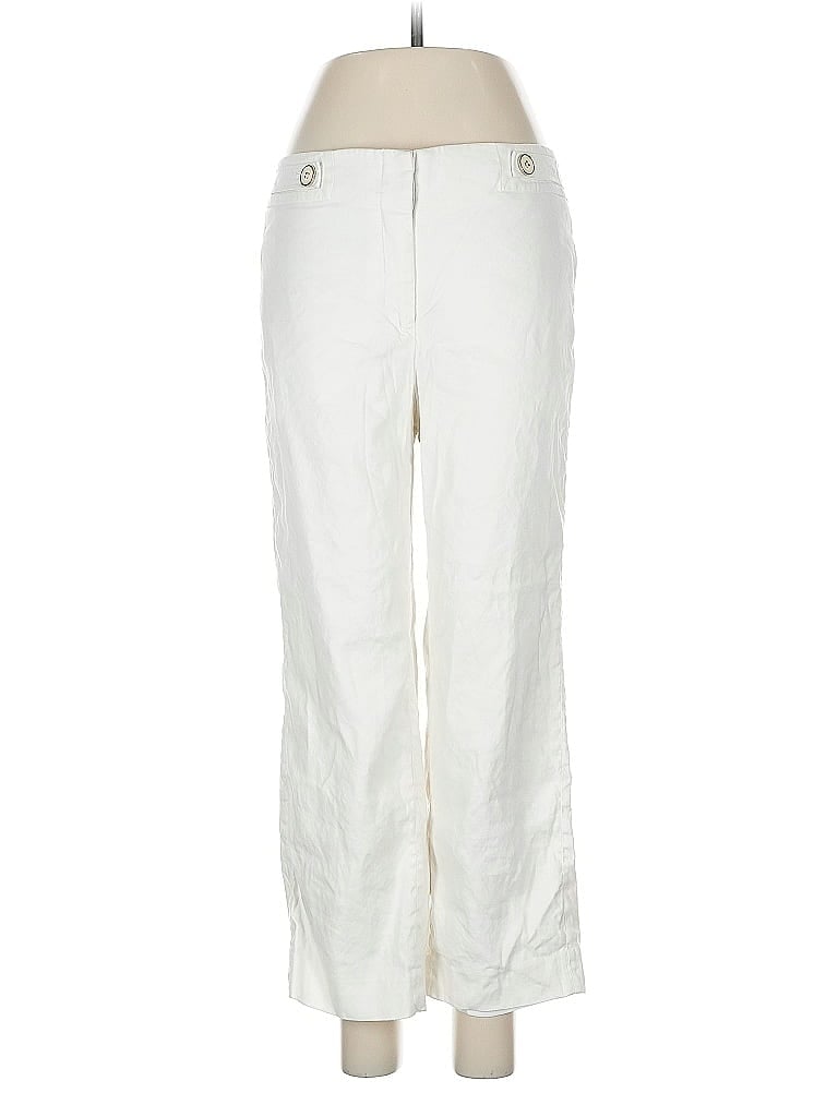 Pre-owned White House Black Market Linen Pants In Ivory