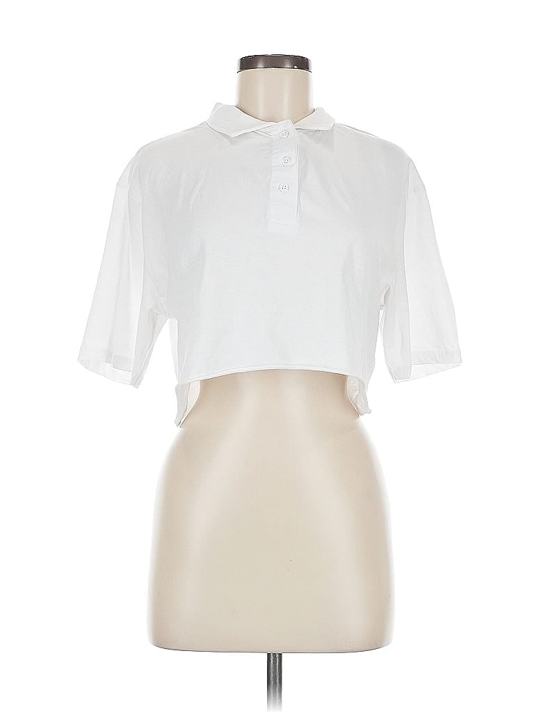 Pre-owned Assorted Brands Short Sleeve Blouse In White
