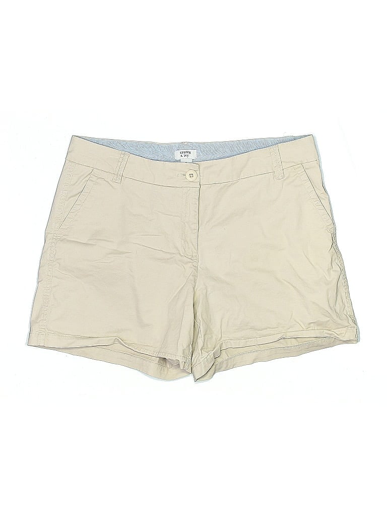 Pre-owned Crown & Ivy Khaki Shorts In Brown