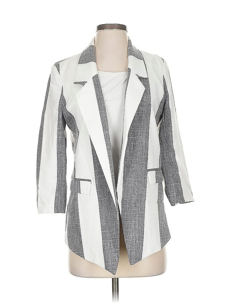 Pre-owned 7th Avenue Design Studio New York & Company Blazer Jacket In Gray