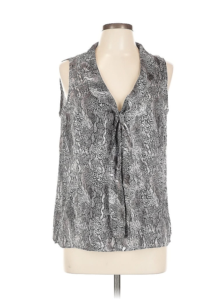 Pre-owned Kate & Mallory Designs Sleeveless Blouse In Gray