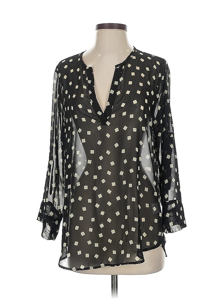 Pre-owned Collective Concepts Long Sleeve Blouse In Black