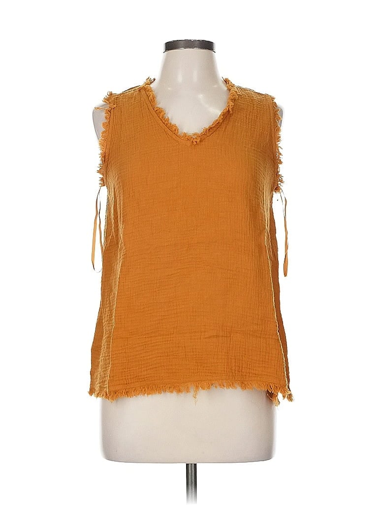 Pre-owned Doe & Rae Sleeveless Blouse In Orange