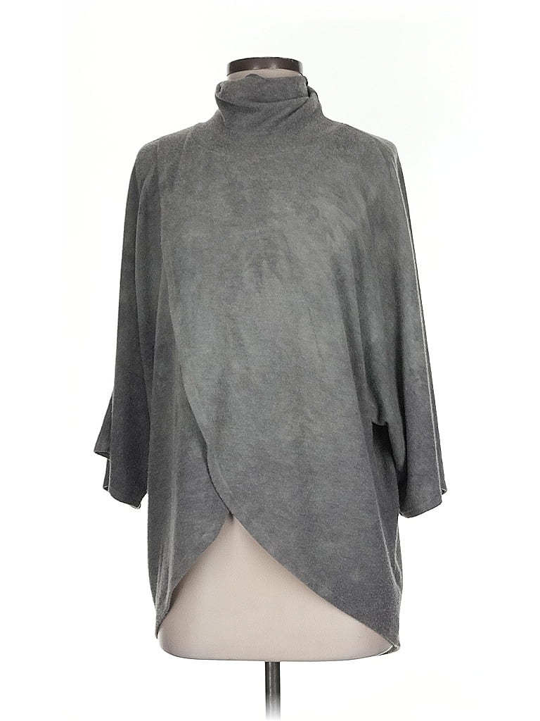 Pre-owned Assorted Brands Poncho In Gray