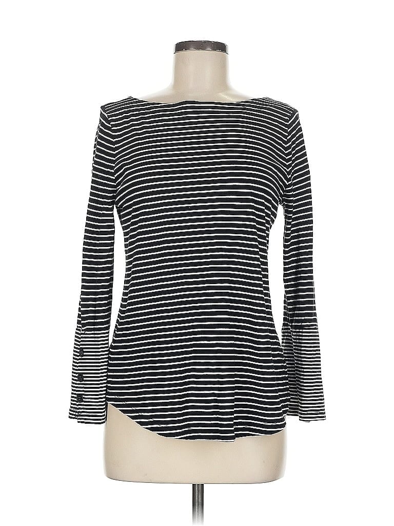 Pre-owned Ann Taylor Loft Outlet Long Sleeve T-shirt In Black