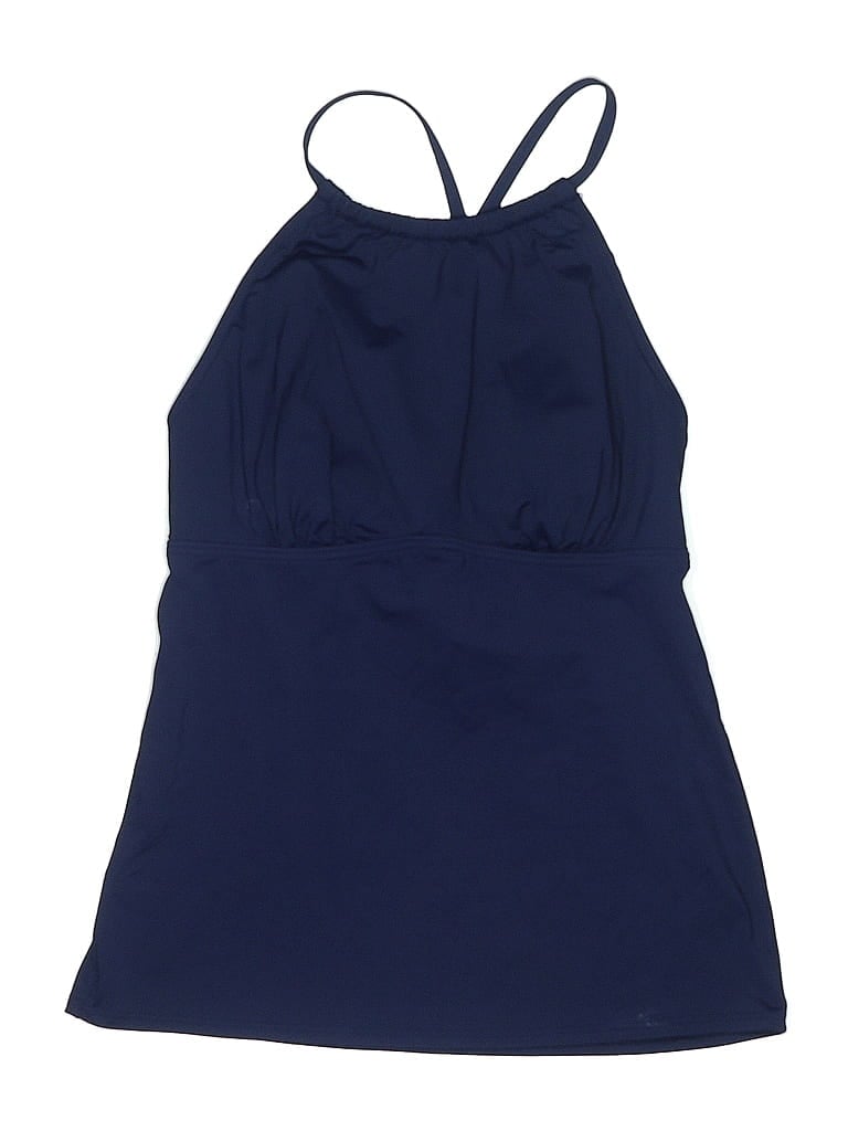 Pre-owned Lands' End Swimsuit Top Blue Swimwear