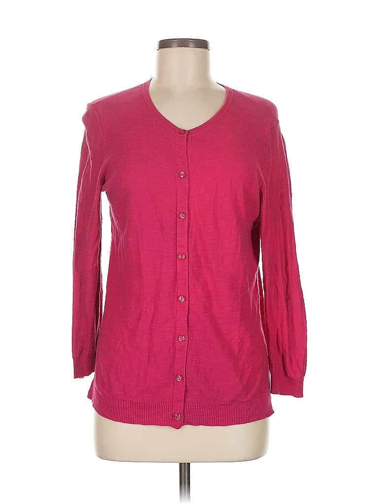 Pre-owned Ann Taylor Loft Outlet Cardigan Sweater In Pink