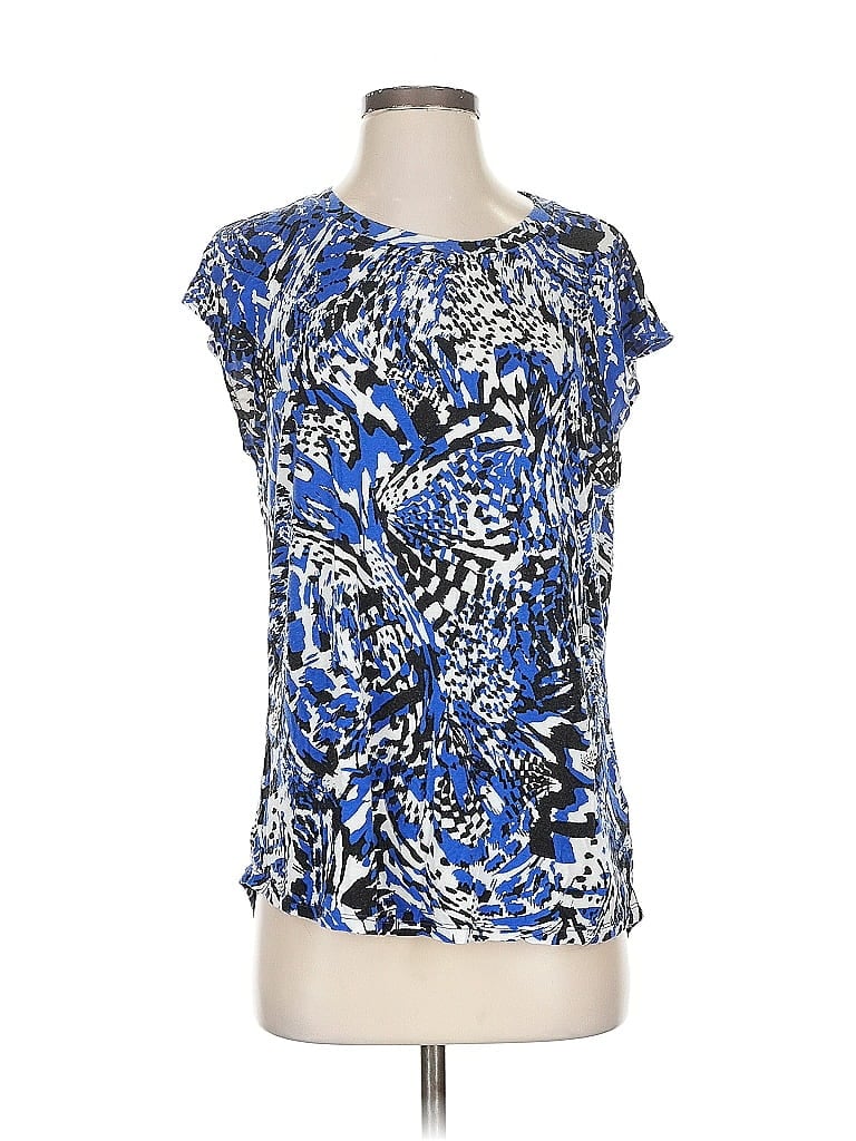 Click to view more detailed imagery on our partner's website Pre-owned Rise Short Sleeve Blouse In Blue