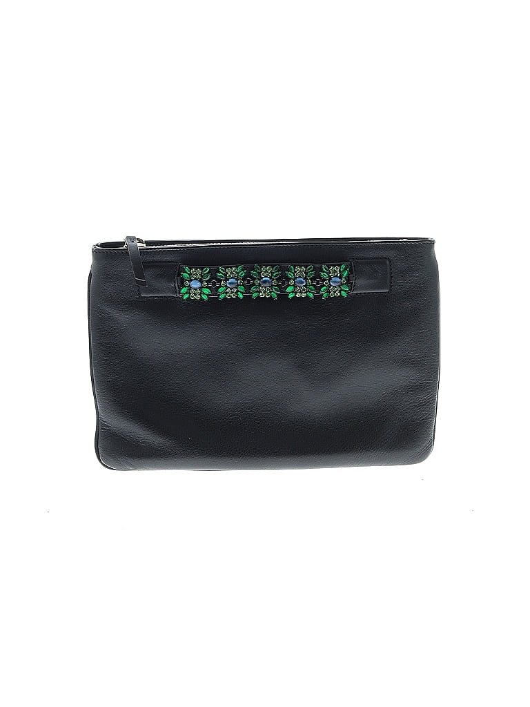 Pre-owned Dannijo Leather Clutch In Black
