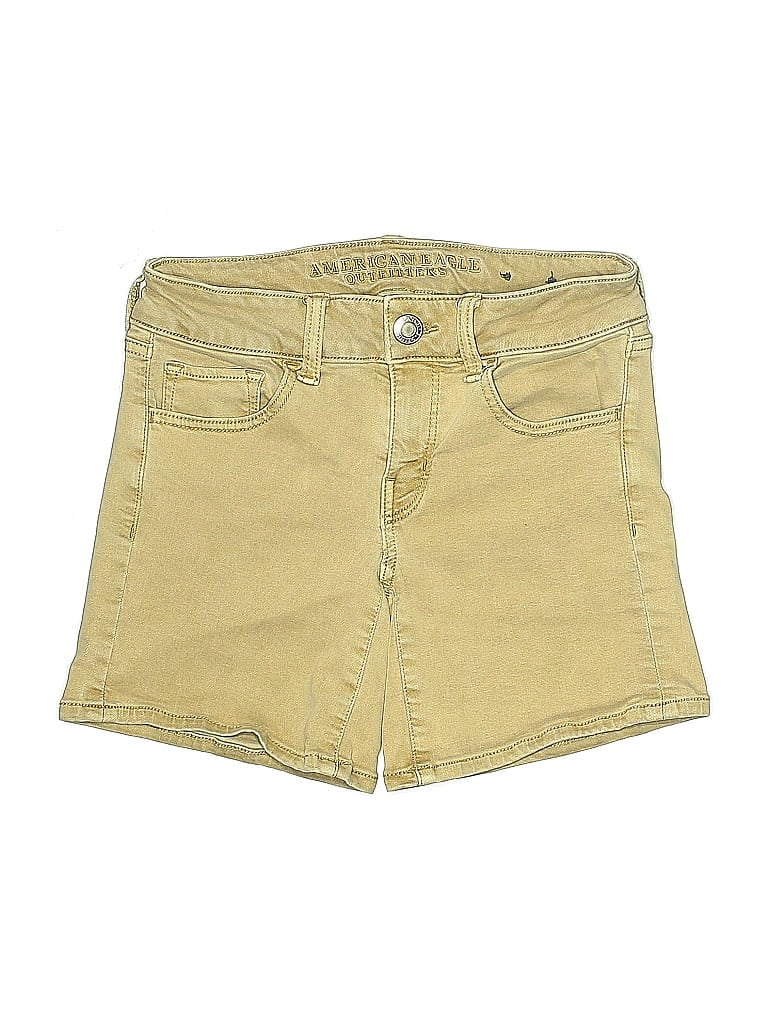 Pre-owned U.s. Polo Assn Khaki Shorts In Yellow