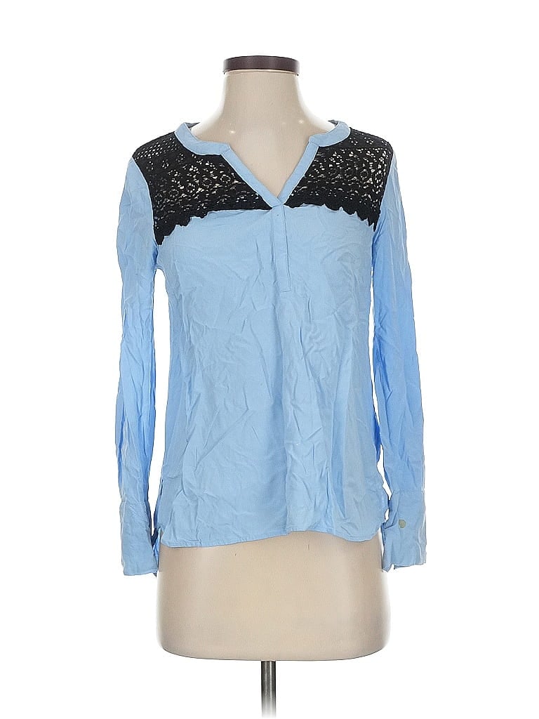 Click to view more detailed imagery on our partner's website Pre-owned Dr2 Long Sleeve Blouse In Blue