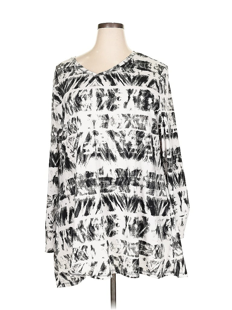 Pre-owned Lularoe Long Sleeve T-shirt In White